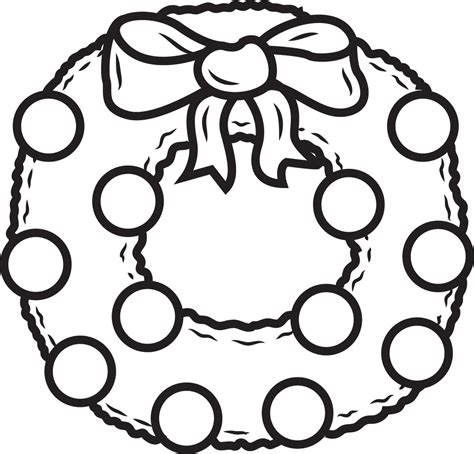 Coloring Pages Christmas Wreaths