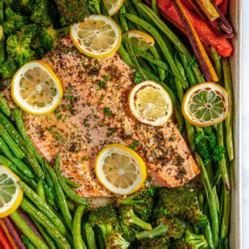 Sheet Pan Lemon Herb Salmon And Veggies Aberdeen S Kitchen