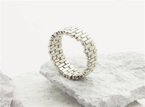 Brick Arch Ring D Printed Jewelry Silver D Printed Jewelry