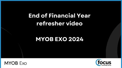 Eofy Myob Exo Youtube