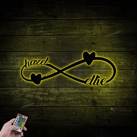 Custom Metal Infinity Sign With Led Lights, Metal Infinity Sign ...