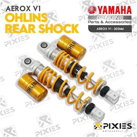 Yamaha AEROX V1 Ohlins Rear Shock And Springs YA686 305mm Shopee