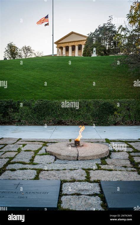 The John F Kennedy Eternal Flame Is A Presidential Memorial At The