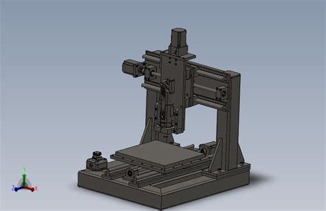 三轴桌面型数控雕刻机solidworks 2012模型图纸免费下载 懒石网