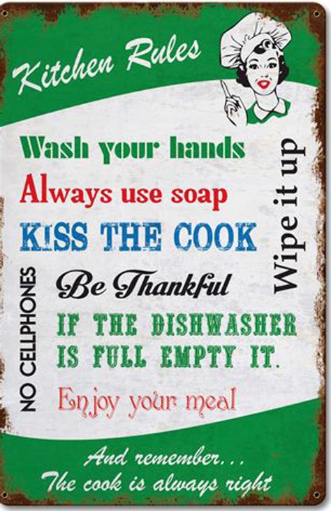 Clean Kitchen Metal Sign - American Collectibles