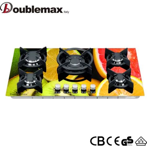 Hot Sale Industrial Tempered Glass 5 Burner Gas Stove Gas Cooker Gas Stove And Gas Hob Price