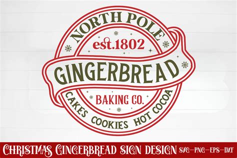 North Pole Est Gingerbread Baking Graphic By Craftart Creative