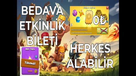 Clash Of Clans COC Bedava Etkinlik Bileti Nasıl Alınır 2024 MART 12