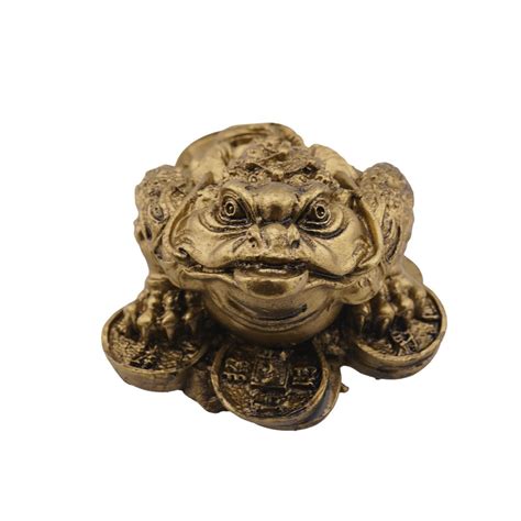 Statueta Feng Shui Broasca Raioasa Din Rasina Cu Moneda In Gura 6 5cm