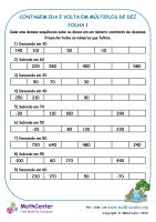 Contando N Meros Negativos Planilhas Atividades De Matem Tica