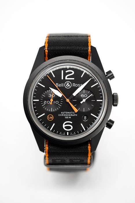 Bell & Ross - Chronograph Carbon Orange NATO Strap... | Barnebys