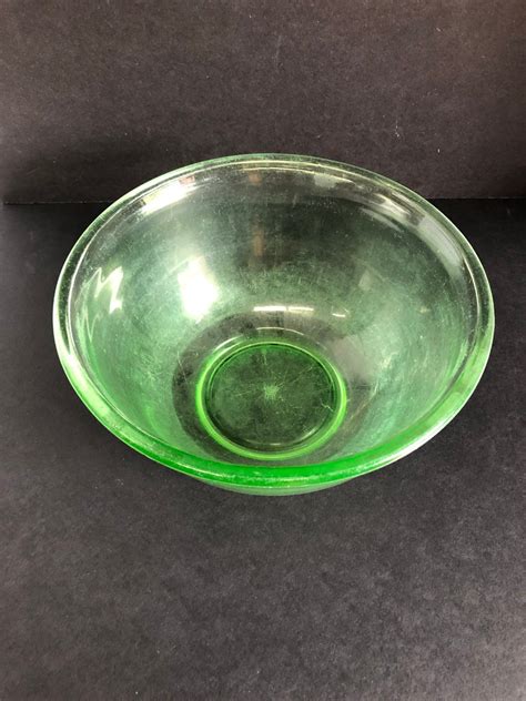 Hazel Atlas Green Glass Bowls Antique Depression Glass Rest Etsy