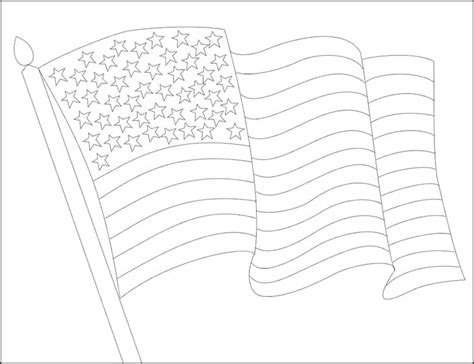 Easy How To Draw The American Flag Tutorial And American Flag Coloring