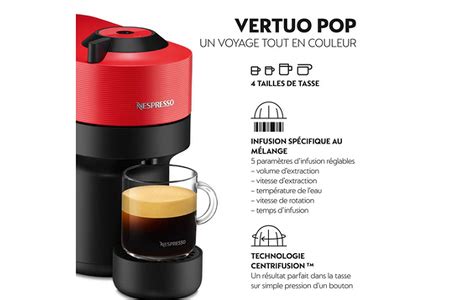 Cafeti Re Dosette Ou Capsule Krups Nespresso Vertuo Pop Rouge