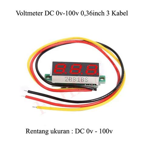 Jual Voltmeter Digital Mini Led Dc V V Kabel Inch Di Lapak