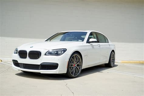 Advanced Design White Bmw 7 Series On Gunmetal Custom Wheels — Gallery