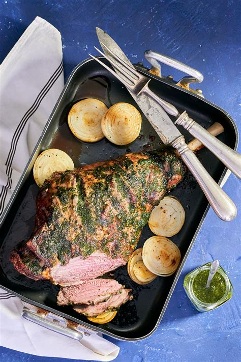 Colmans Mint Glazed Roast Leg Of Lamb Sainsbury`s Magazine Recipe