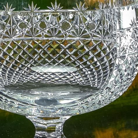 Crystal Engraved Bowl Etched Bowl Majestic Crystal