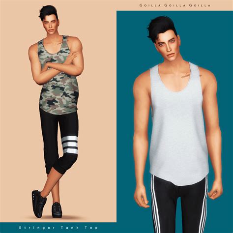 Stringer Tank Top Roupas Sims The Sims 4 Roupas Roupas Personalizadas