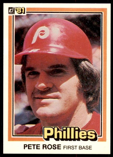 1981 Donruss Pete Rose Philadelphia Phillies 371 EBay