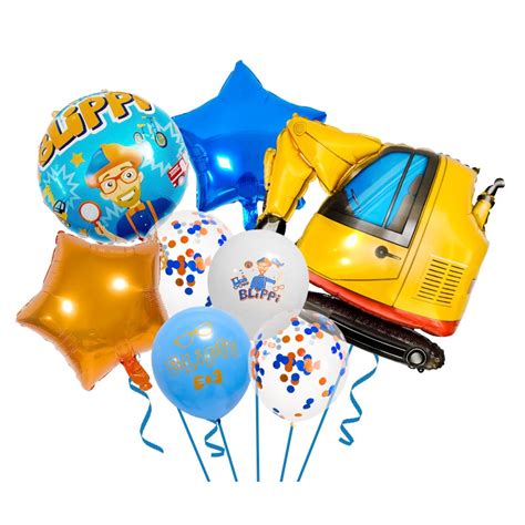 Blippi Theme Balloon Decoration Blippi Banner Balloon Bundle