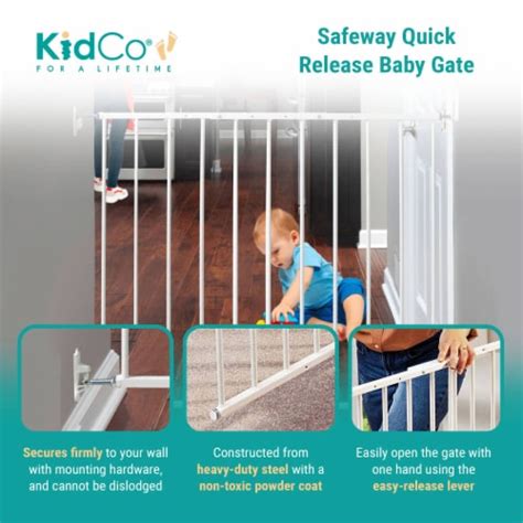 Kidco Safeway Top Of Stairs Quick Release Baby Gate For Protection 2