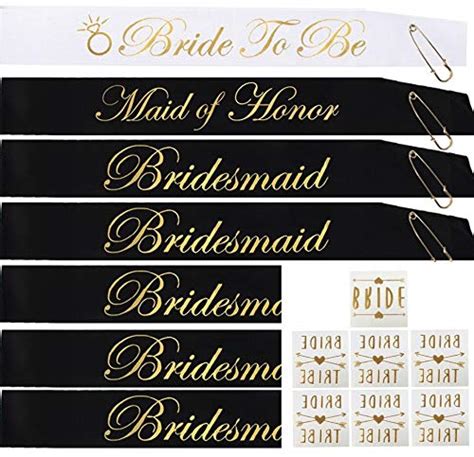 GEMICH Bachelorette Party SASH Set 21 Piece Bride To Be Sash Maid Of