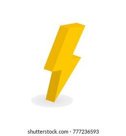 Electricity Isometric Flat Icon D Vector Stock Vector Royalty Free