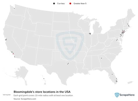 Number of Bloomingdale's locations in the USA in 2026 | ScrapeHero