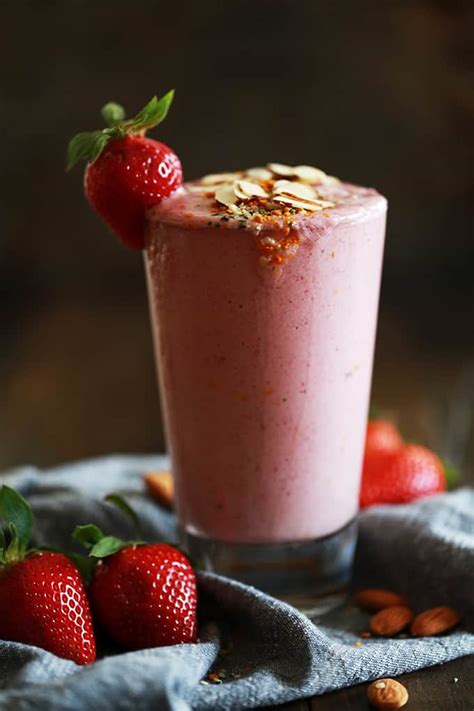 Strawberry Almond Smoothie Melanie Makes