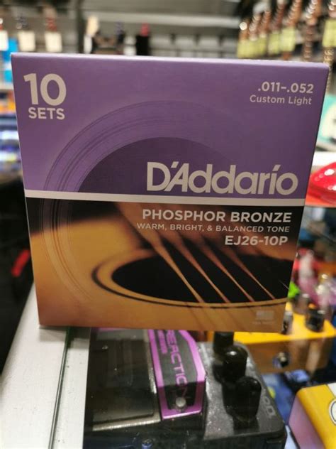 Daddario Ej P Phosph Bronze Strings Sets Lazada Singapore