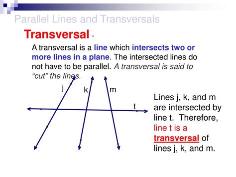 PPT - Parallel Lines and Transversals PowerPoint Presentation, free ...