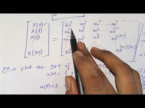 Matrix Form Of DFT In Dsp Find The Dft Of The Sequence X N 1 2