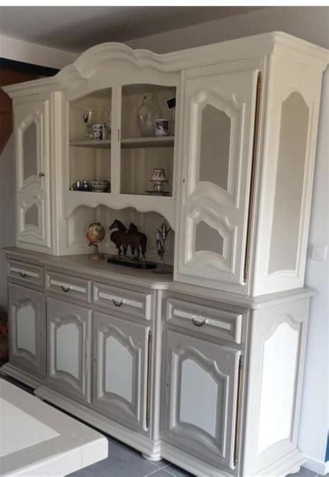 Retro Furniture Makeover White China Cabinet With Glass Doors And Drawers