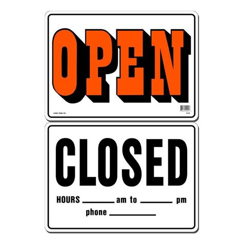 Lynch Sign In X In Open Closed Sign Printed On More Durable