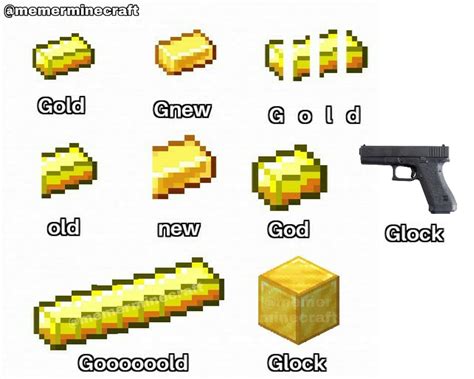 The Various Types Of Gold In Minecraft R Phoenixsc