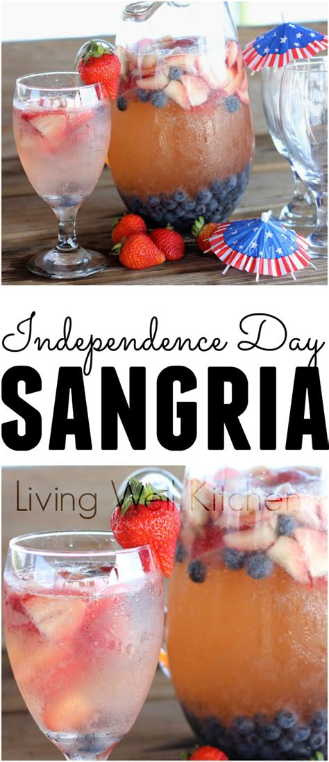 Red White And Blue Sangria For Th Of July And Memorial Day Recipe