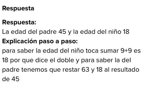 Las Edades De Un Padre Y Su Hijo Suman A Os La Edad Del Padre