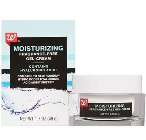 Walgreens Moisturizing Gel Cream Fragrance Free Ingredients