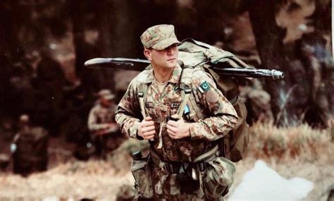 A Pakistan Army cadet armed with an MG3 during a training exercise at the Pakistani Military ...