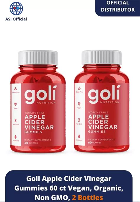 Buy Goli Nutrition Goli Apple Cider Vinegar Gummies 60 Ct Vegan Organic