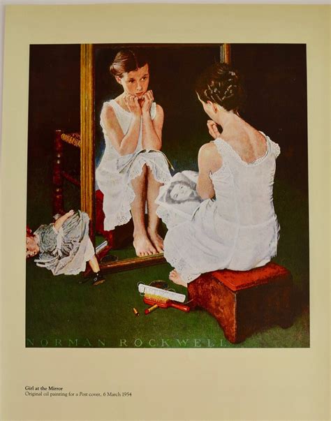 Norman Rockwell Girl At The Mirror 1954 Vintage Etsy