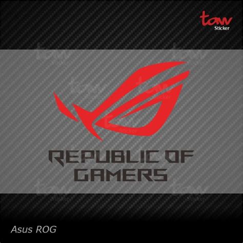 Jual Asus Rog Cutting Sticker Stiker Laptop Mobil Motor Pc Sepeda X