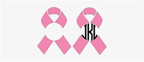 Cancer Ribbon Monogram Svg