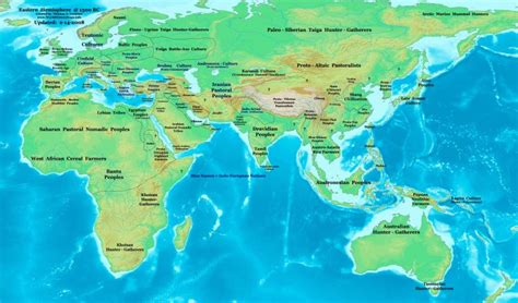 World map 1300 BC - World History Maps