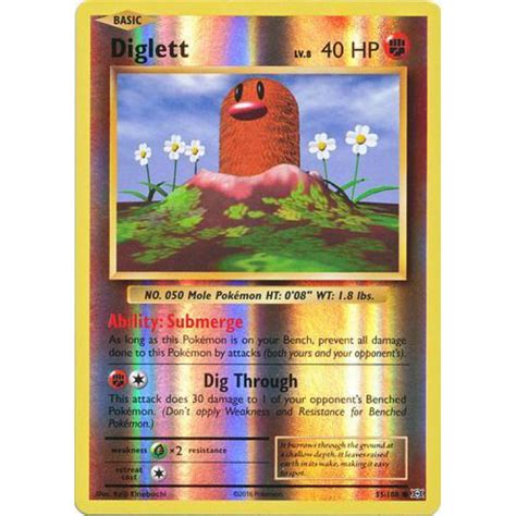 Diglett Xy Evolutions Reverse Holo English Near Mint Tcgx