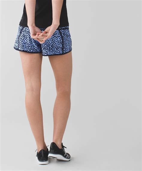 Lululemon Tracker Short III 4 Way Stretch Ace Spot Lullaby Black