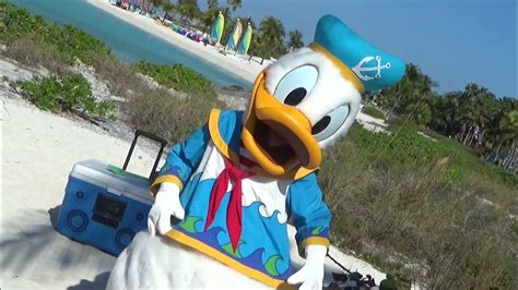 Donald Duck At Castaway Cay Youtube