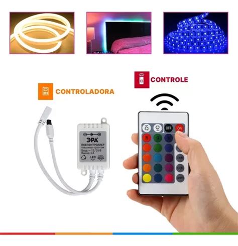 Kit Controle Controlador Para Fita Led Rgb E Mercadolivre