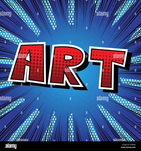 Art Comic Book Style Word On Abstract Background Stock Vector Image